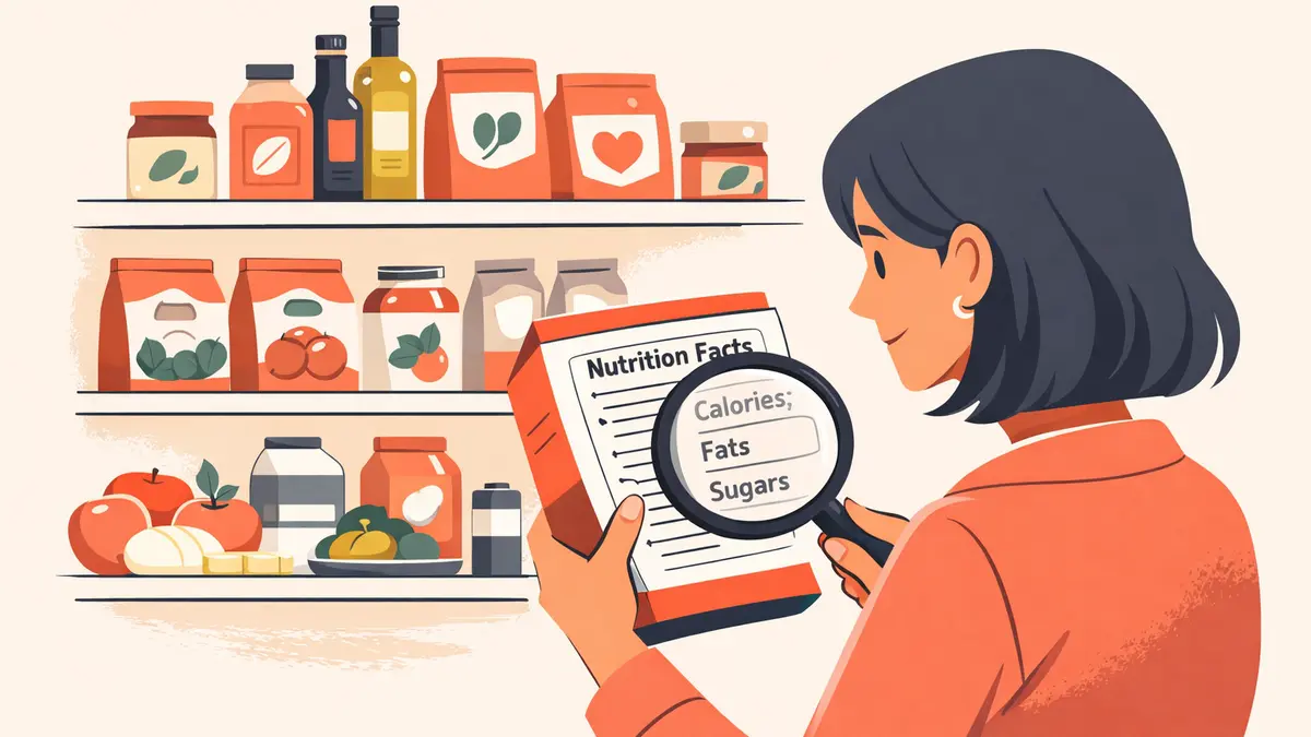 Nutrition label on a food product